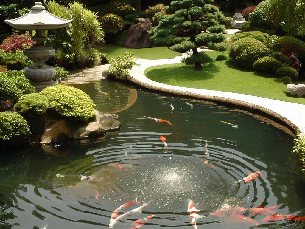 Elysian Zen Oasis pond in Marietta, Georgia