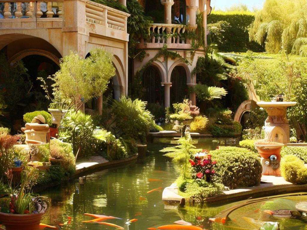 Blissful Aquatics Koi pond in Terracina, Italy